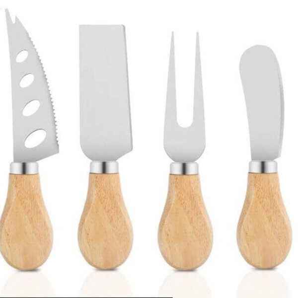 Stainless Steel Cheese Knives With Wooden Handle