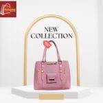 Stylish Pink Zipper Detail Handbag for Women