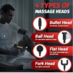 Mini Massage Gun Black 2000mAh ABS - Image 3