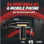 Mini Massage Gun Black 2000mAh ABS - Image 5