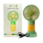 Mini Portable Fan Green Yellow 1.5W Fast Charge