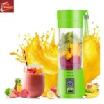 Portable Electric Juicer 6 Blade ABS Blue Purple Pink Green - Image 3