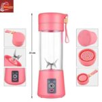Portable Electric Juicer 6 Blade ABS Blue Purple Pink Green - Image 5