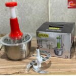 Stainless Steel Hand Push Chopper 2 L — Manual Food / Veggie & Meat Chopper - Image 2