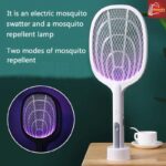 2 In 1 Electric Mosquito Killer With UV Light LED Lamp Summer Mosquito Trap Racket USB Rechargeable - Image 2