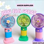 Mini Portable Fan Green Yellow 1.5W Fast Charge - Image 2